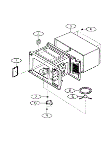 Cabinet Parts parts for Lg Microwave MA-6100W from AppliancePartsPros.com