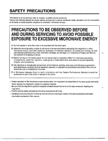 Safety Precautions parts for Lg Microwave MA-844M from AppliancePartsPros.com