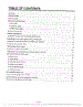 Table Of Contents