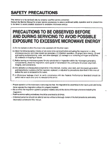 Safety Precautions parts for Lg Microwave MA-880MW from AppliancePartsPros.com
