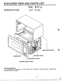 Exploded View And Parts List parts for Lg Microwave MA-884M from AppliancePartsPros.com
