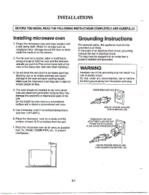 Installation / Grounding Instructions parts for Lg Microwave MA-972M from AppliancePartsPros.com