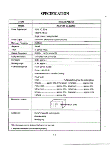 Specification parts for Lg Microwave MA-972MW from AppliancePartsPros.com