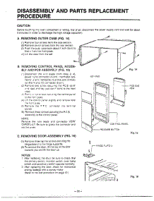 Disassy / Replacement Procedure parts for Lg Microwave MH-1355M from AppliancePartsPros.com