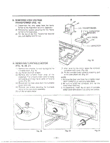 Disassy / Replacement Procedure Page 3 parts for Lg Microwave MH-1355M from AppliancePartsPros.com