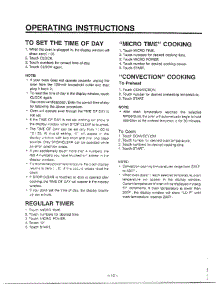 Operating Instructions parts for Lg Microwave MH-1355M from AppliancePartsPros.com