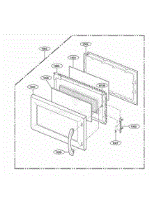 Door Parts parts for Lg Microwave MH6140XKB from AppliancePartsPros.com