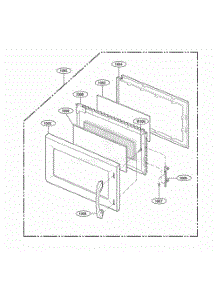 Door Parts parts for Lg Microwave MH6141XKQ from AppliancePartsPros.com
