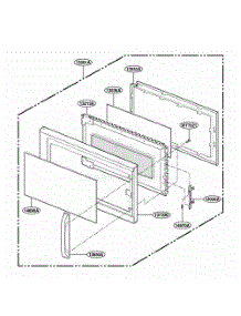 Door Parts parts for Lg Microwave MH6150XHQ from AppliancePartsPros.com
