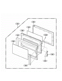 Door Parts parts for Lg Microwave MH6150XLB from AppliancePartsPros.com
