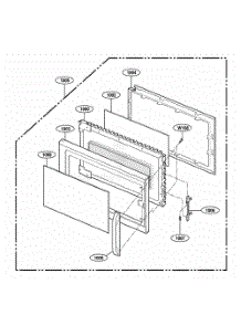 Door Parts parts for Lg Microwave MH6150XLQ from AppliancePartsPros.com