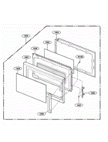 Door Parts parts for Lg Microwave MH6150XLT from AppliancePartsPros.com