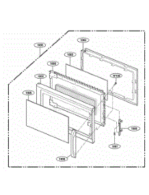 Door Parts parts for Lg Microwave MH6150XMB from AppliancePartsPros.com