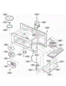 Interior Parts 1 parts for Lg Microwave MH6150XMS from AppliancePartsPros.com