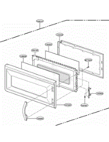 Door Parts parts for Lg Microwave MH7130XEQ1 from AppliancePartsPros.com