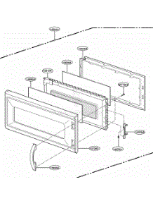 Door Parts parts for Lg Microwave MH7130XEQ2 from AppliancePartsPros.com