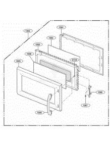 Door Parts parts for Lg Microwave MHE14XKQ from AppliancePartsPros.com