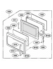 Door Parts parts for Lg Range MMV4205AAB from AppliancePartsPros.com