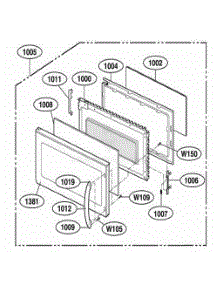Door Parts parts for Lg Range MMV4205AAS from AppliancePartsPros.com
