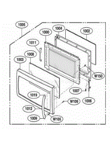 Door Parts parts for Lg Wall Oven MMV4205AAW from AppliancePartsPros.com