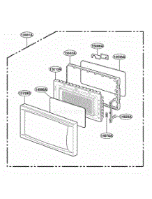 Door Parts parts for Lg Microwave MS105YG from AppliancePartsPros.com