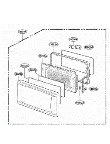 Door Parts parts for Lg Microwave MS110YG from AppliancePartsPros.com