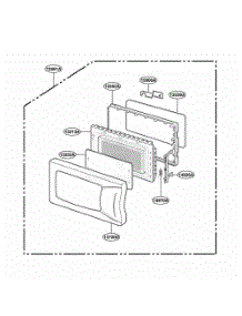 Door Parts parts for Lg Microwave MS113YG from AppliancePartsPros.com
