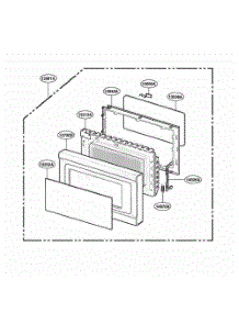 Door Parts parts for Lg Microwave MS114SA from AppliancePartsPros.com