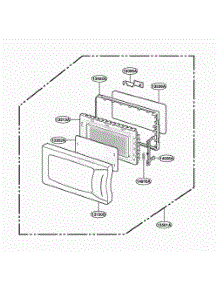 Door Parts parts for Lg Microwave MS134YD from AppliancePartsPros.com