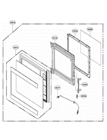 Door Parts parts for Lg Microwave MS1596CIR from AppliancePartsPros.com