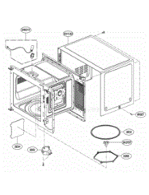 Oven Cavity Parts parts for Lg Microwave MS1596CIR from AppliancePartsPros.com