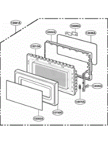 Door Parts parts for Lg Microwave MS193SC from AppliancePartsPros.com