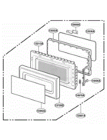 Door Parts parts for Lg Range MT1135SGB from AppliancePartsPros.com