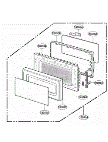 Door Parts parts for Lg Range MT1151SGB from AppliancePartsPros.com