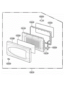 Door Parts parts for Lg Range MT2110SJB from AppliancePartsPros.com
