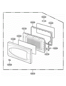 Door Parts parts for Lg Microwave MT2145SJQ from AppliancePartsPros.com