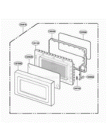 Door Parts parts for Lg Range MT4078SKB1 from AppliancePartsPros.com
