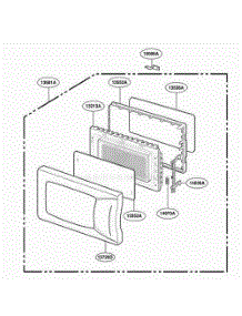 Door Parts parts for Lg Range MT4110RPB0 from AppliancePartsPros.com