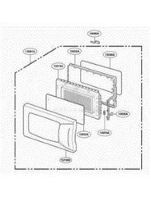 Door Parts parts for Lg Wall Oven MT4110RPQ0 from AppliancePartsPros.com