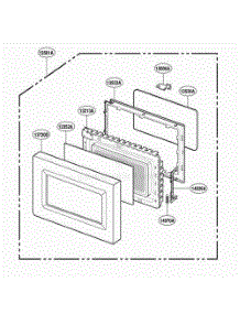 Door Parts parts for Lg Range MT4140SKQ from AppliancePartsPros.com
