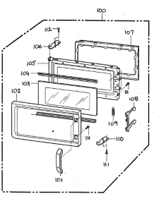 Door Parts parts for Lg Microwave MV-1155W from AppliancePartsPros.com