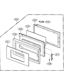 Door Parts parts for Lg Microwave MV-1304B from AppliancePartsPros.com