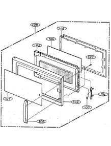 Door Parts parts for Lg Microwave MV-1320W from AppliancePartsPros.com