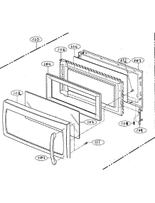 Door Parts parts for Lg Microwave MV-1725W from AppliancePartsPros.com