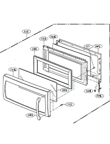 Door Parts parts for Lg Microwave MV-1735W from AppliancePartsPros.com
