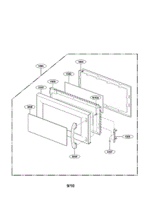 Door Parts parts for Lg Microwave MV1501B01 from AppliancePartsPros.com