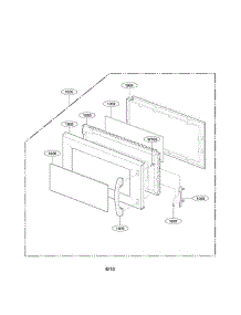 Door Parts parts for Lg Microwave MV1502B-01 from AppliancePartsPros.com