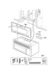 Installation Parts parts for Lg Microwave MV1502B-01 from AppliancePartsPros.com