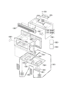 Oven Cavity Parts parts for Lg Microwave MV1502B-01 from AppliancePartsPros.com