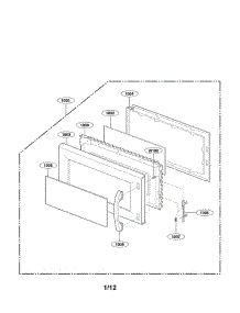 Door Parts parts for Lg Microwave MV1604SBQ01 from AppliancePartsPros.com